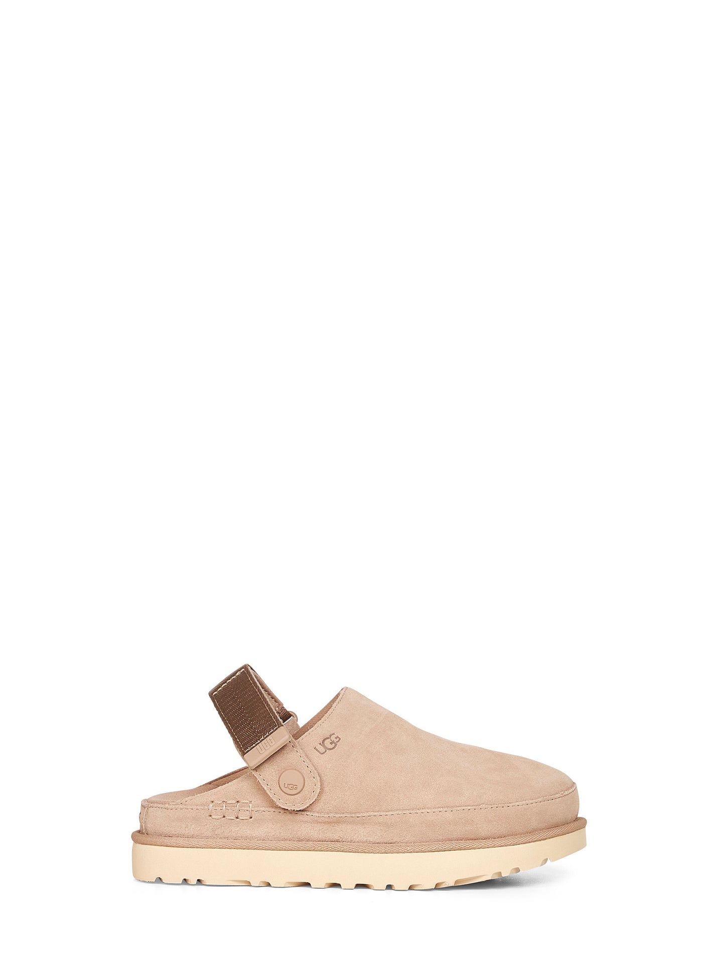 Sand Goldenstar suede mules