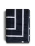 Blue organic cotton monogram beach towel