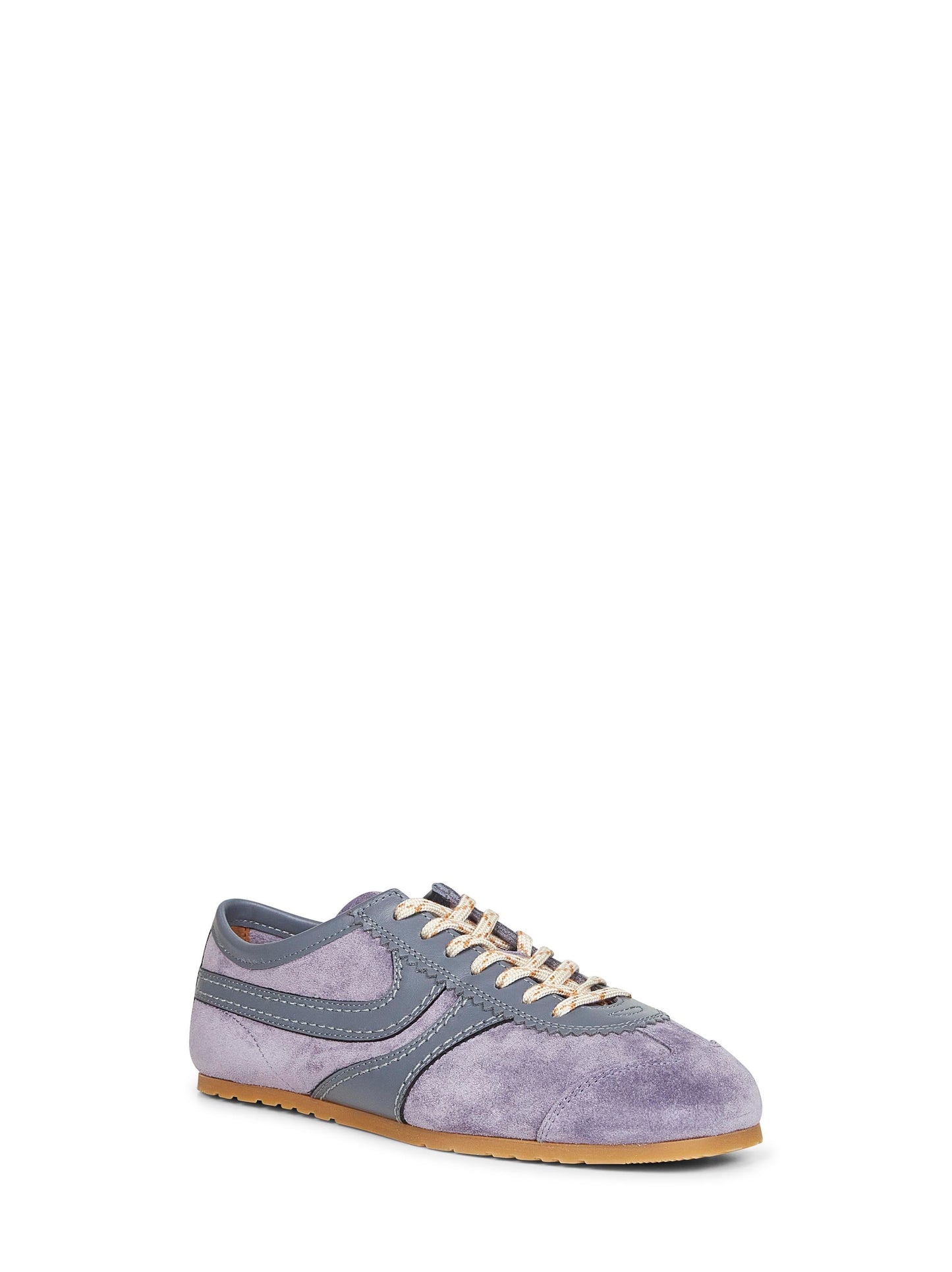 Mauve suede sneakers