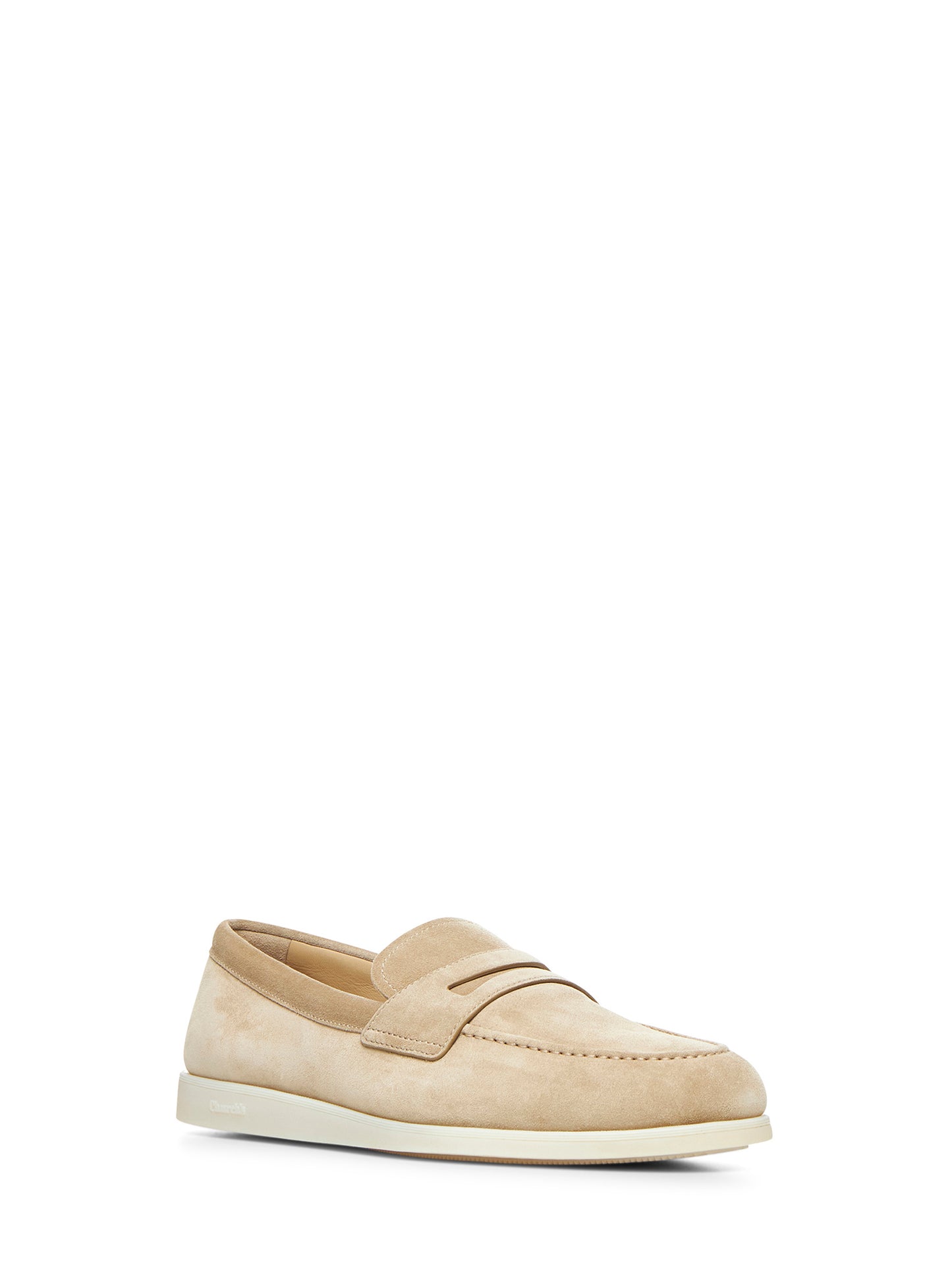 Beige suede Saddle loafers