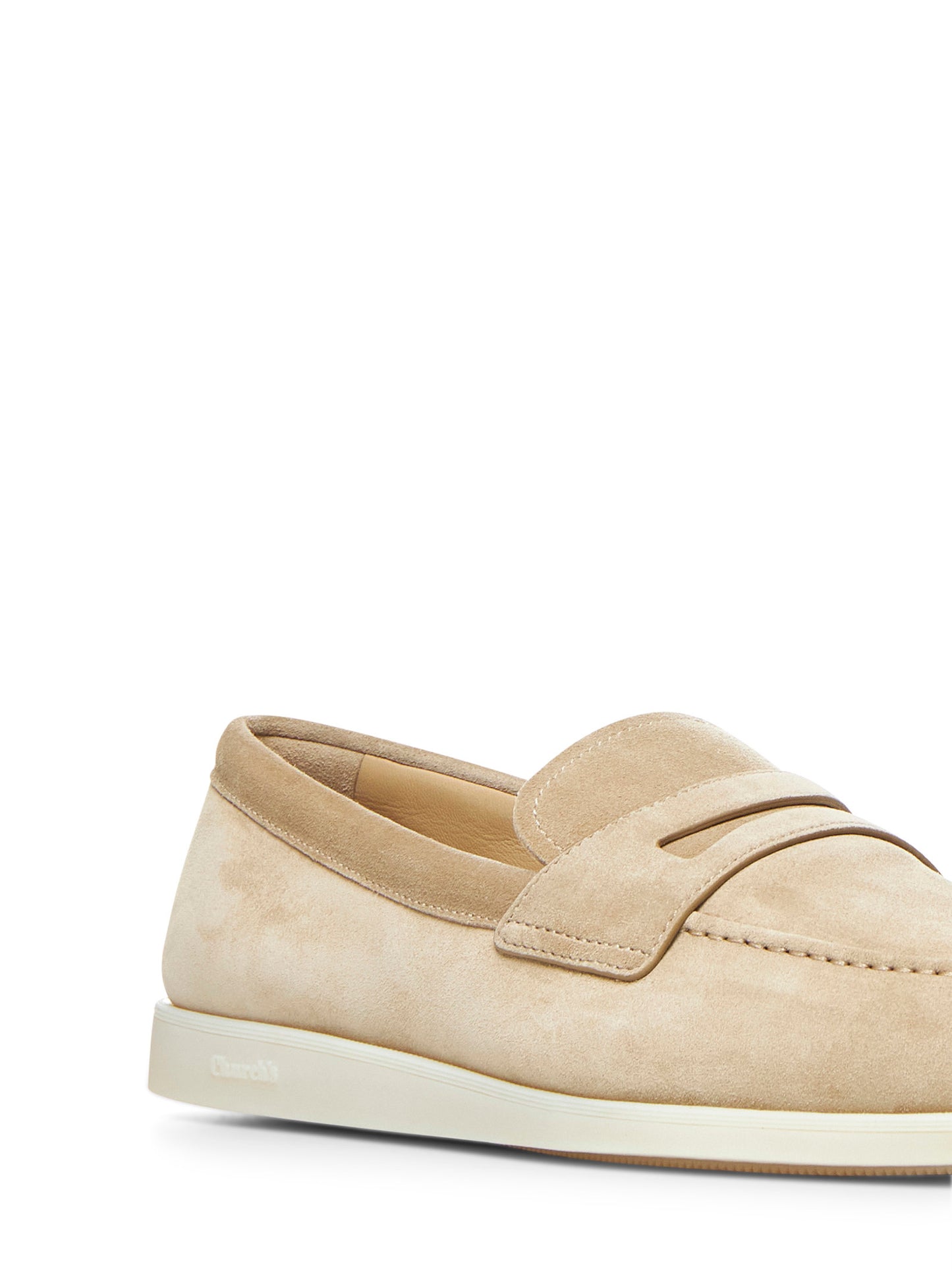 Beige suede Saddle loafers