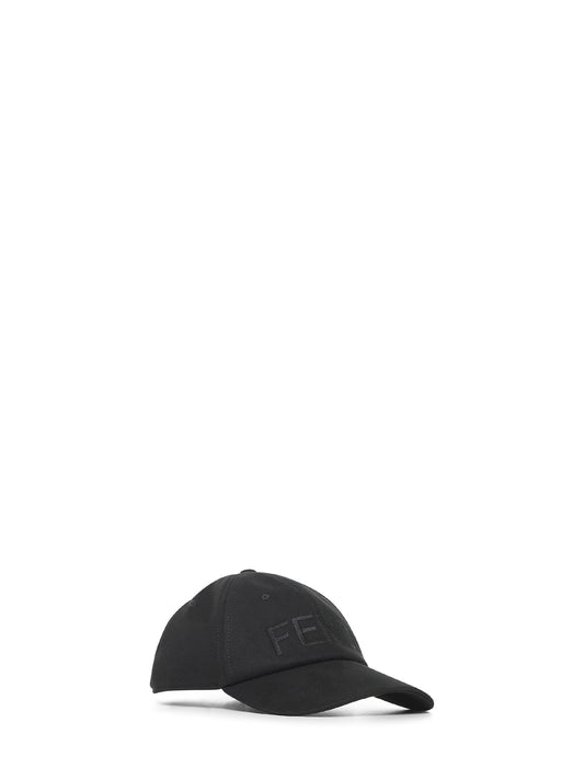 Black cotton canvas baseball cap