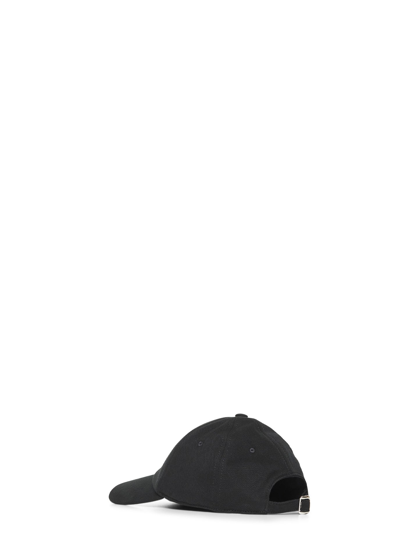 Black cotton canvas baseball cap