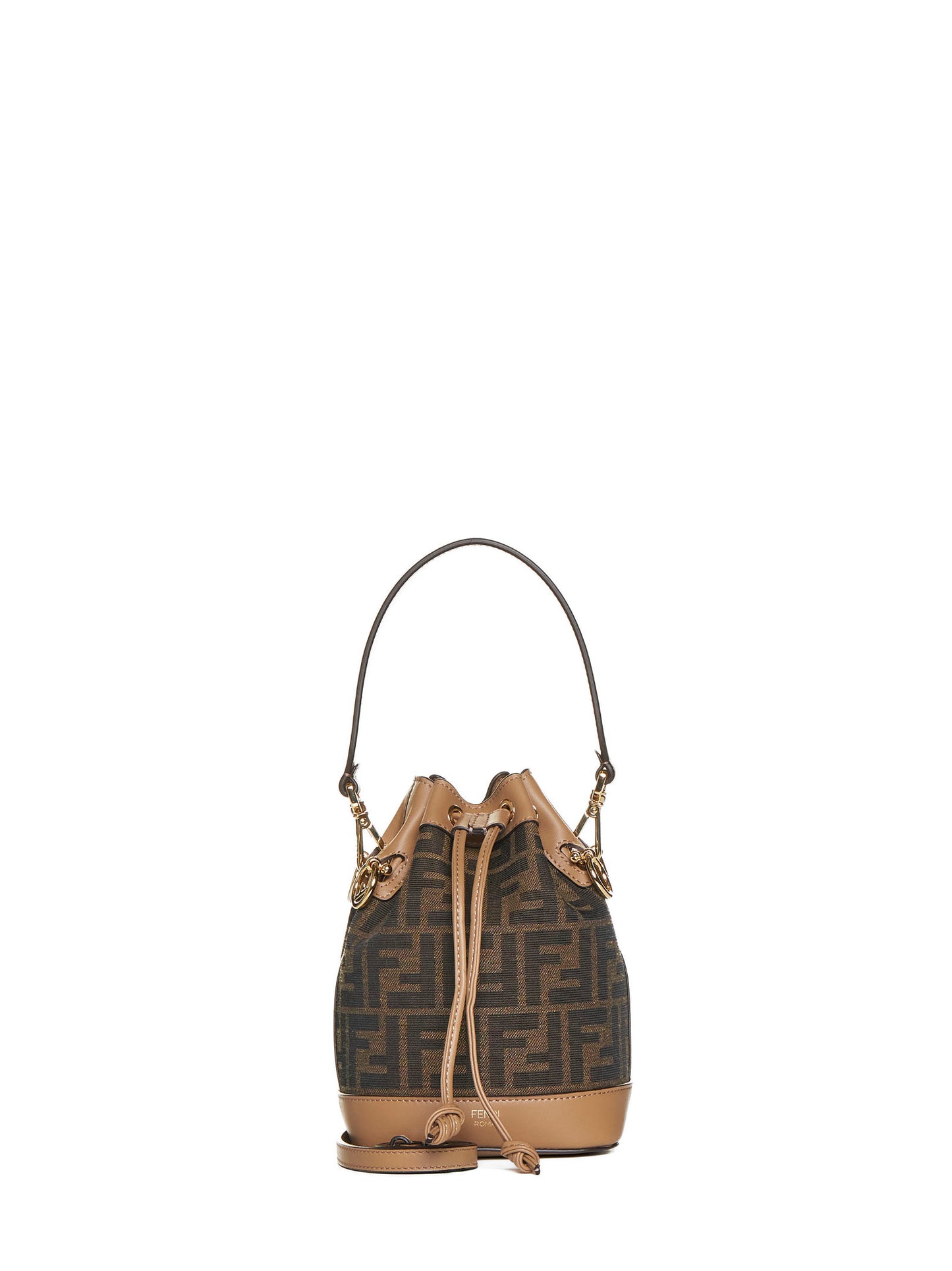 Mon Tresor Minibag in tessuto FF marrone