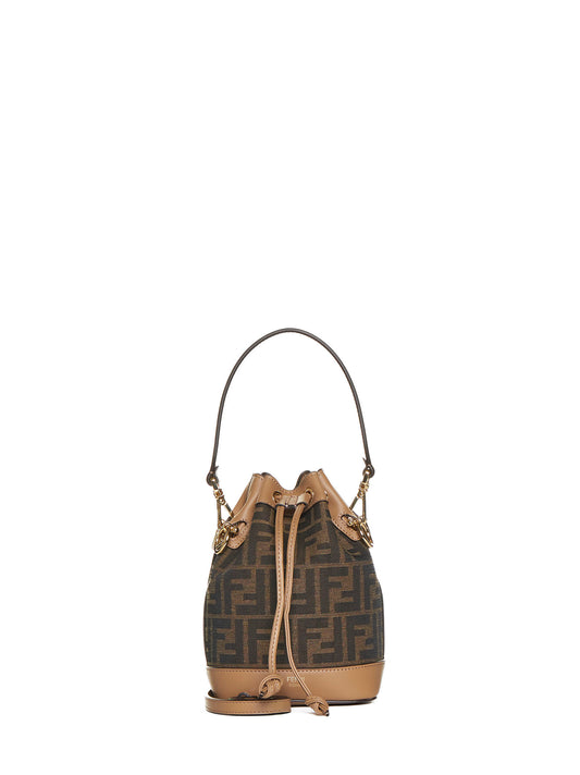 Mon Tresor Minibag in tessuto FF marrone