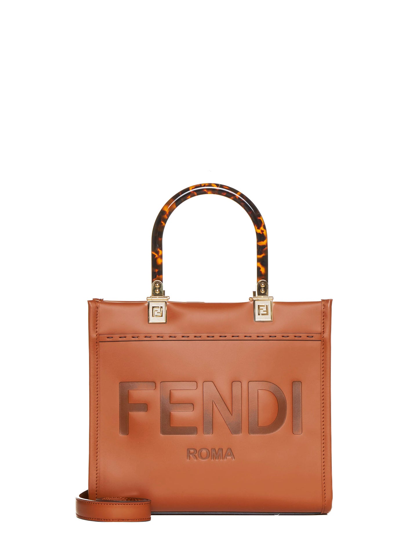 Fendi "Sunshine Small" in pelle marrone