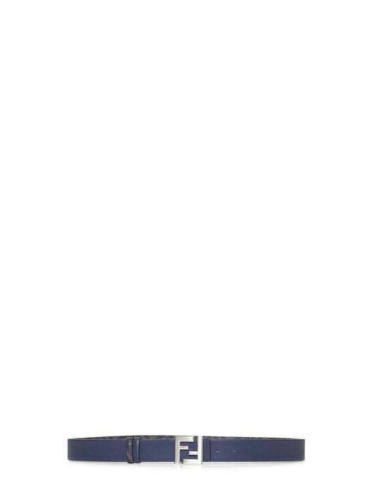 Cintura reversibile Squared FF blu