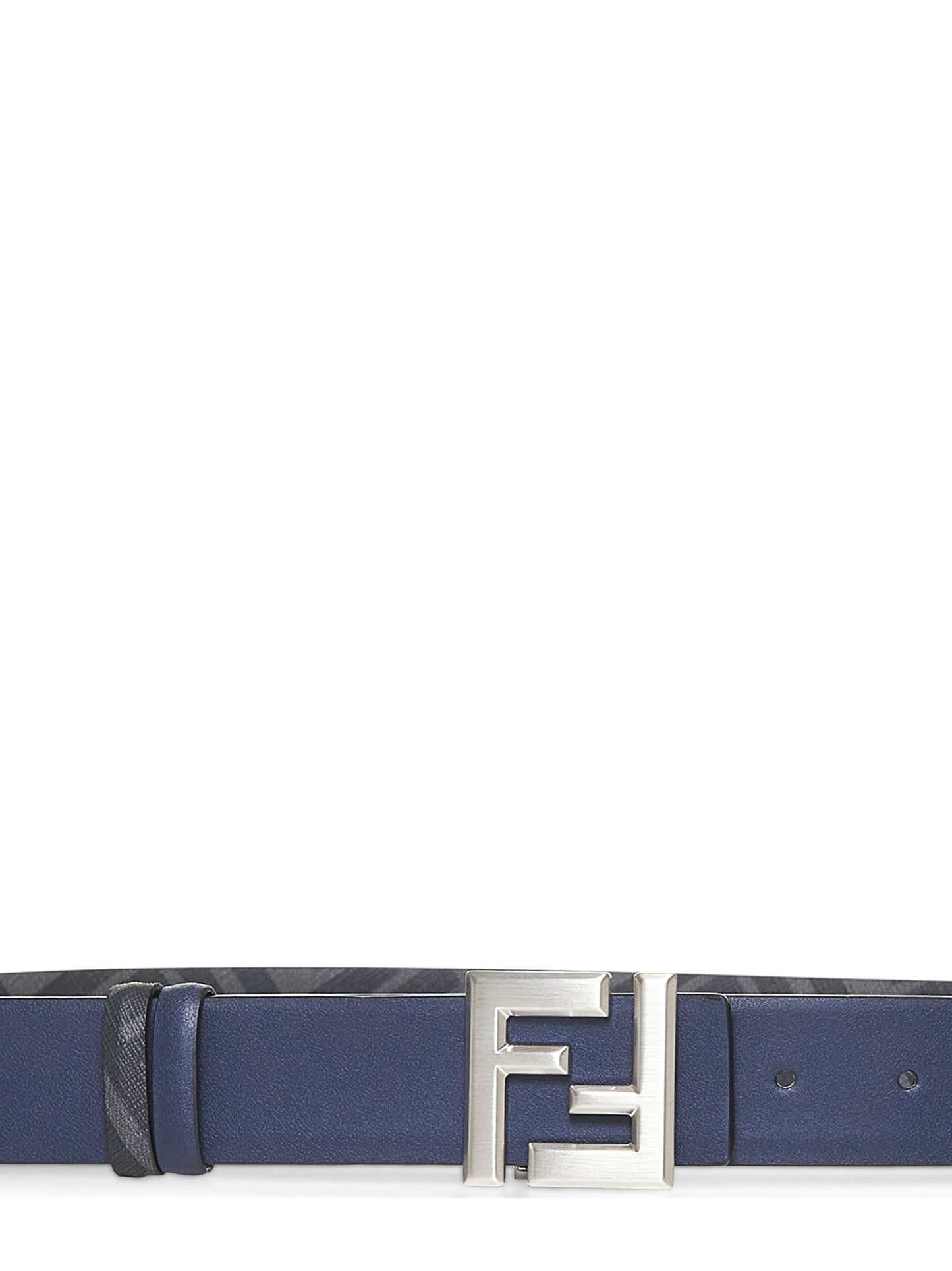 Cintura reversibile Squared FF blu