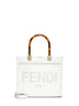 Shopper Fendi in pelle bianca