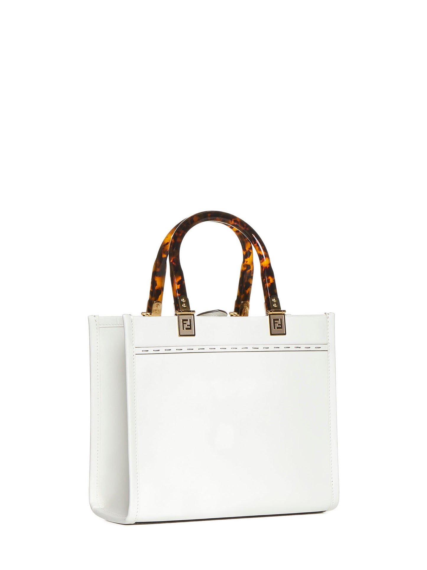 Shopper Fendi in pelle bianca