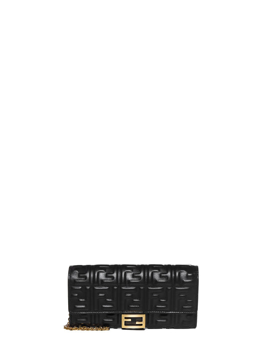 FF Wallet in Black Nappa Leather