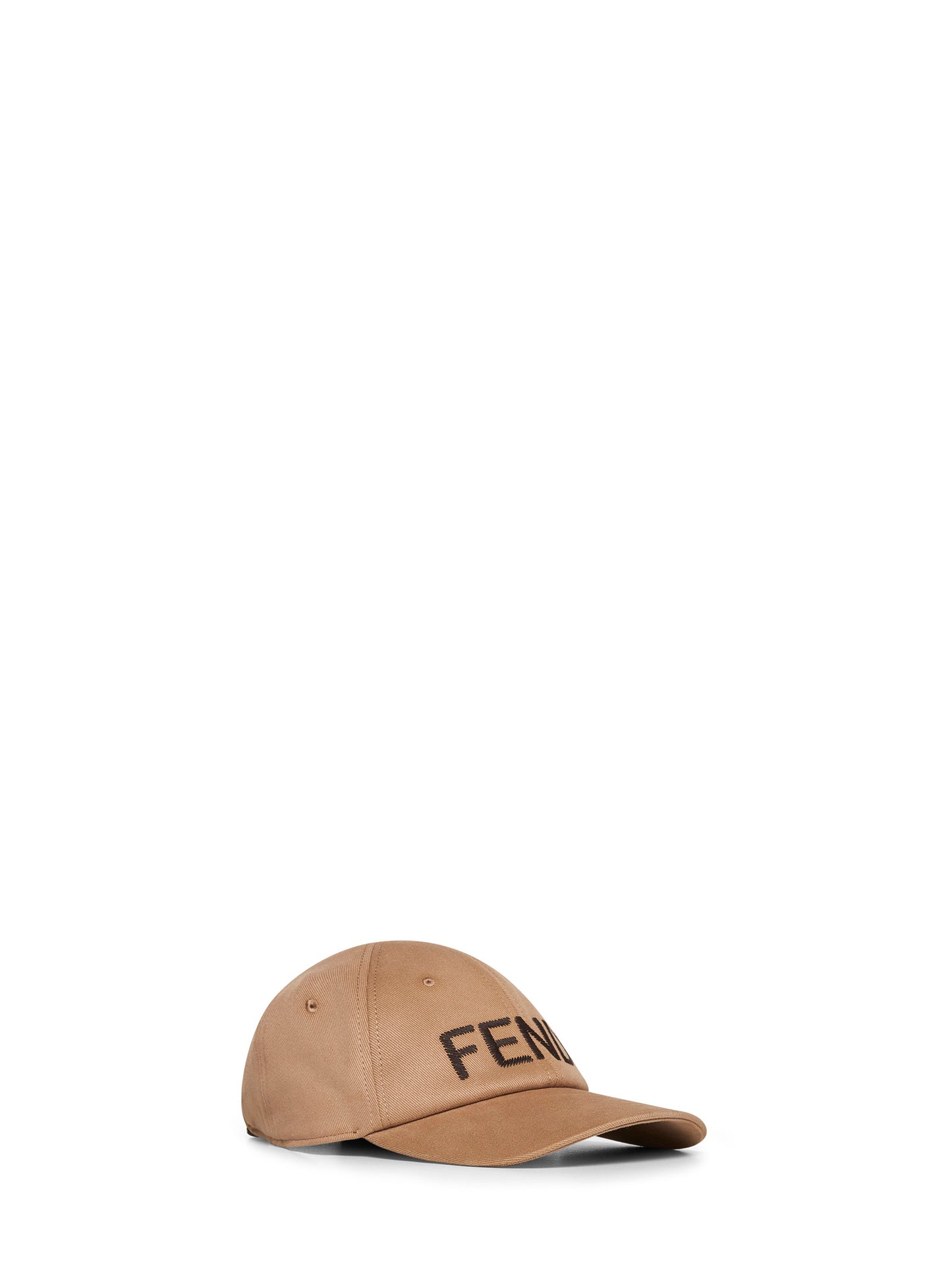 Beige cotton canvas baseball cap