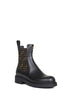 Black leather Fendi Filo biker ankle boots