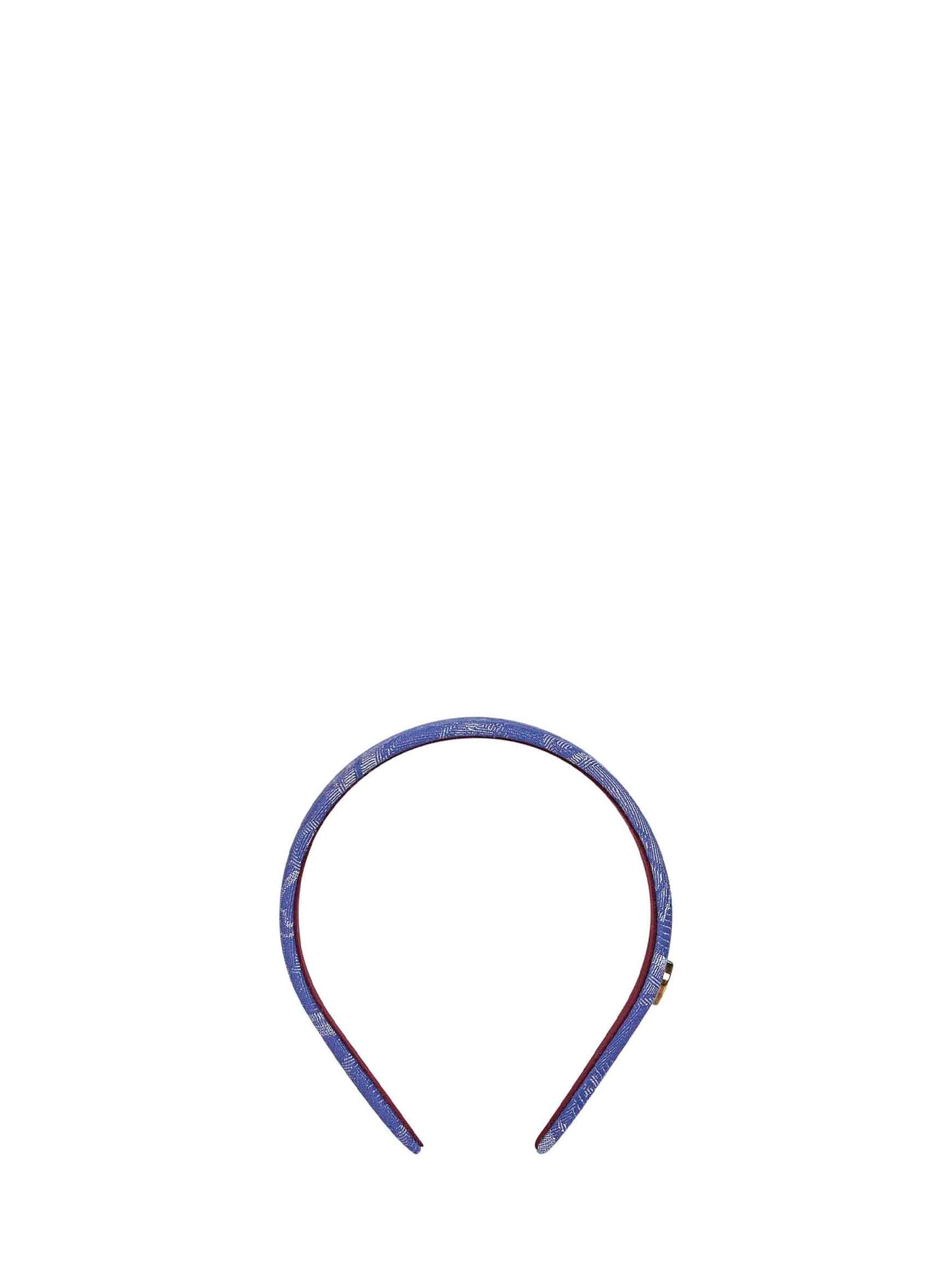 Light blue jacquard denim headband