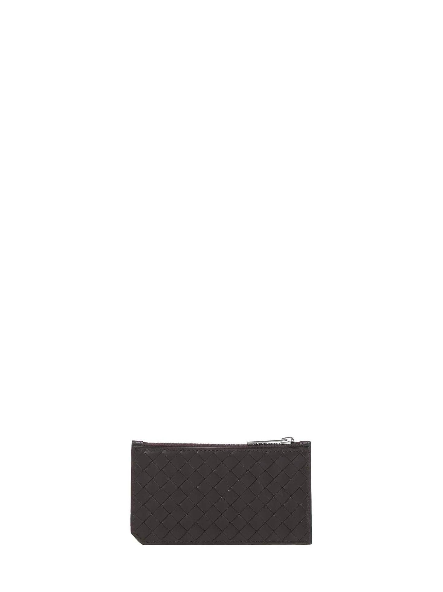 Portafoglio in pelle Intrecciato Piccolo con zip