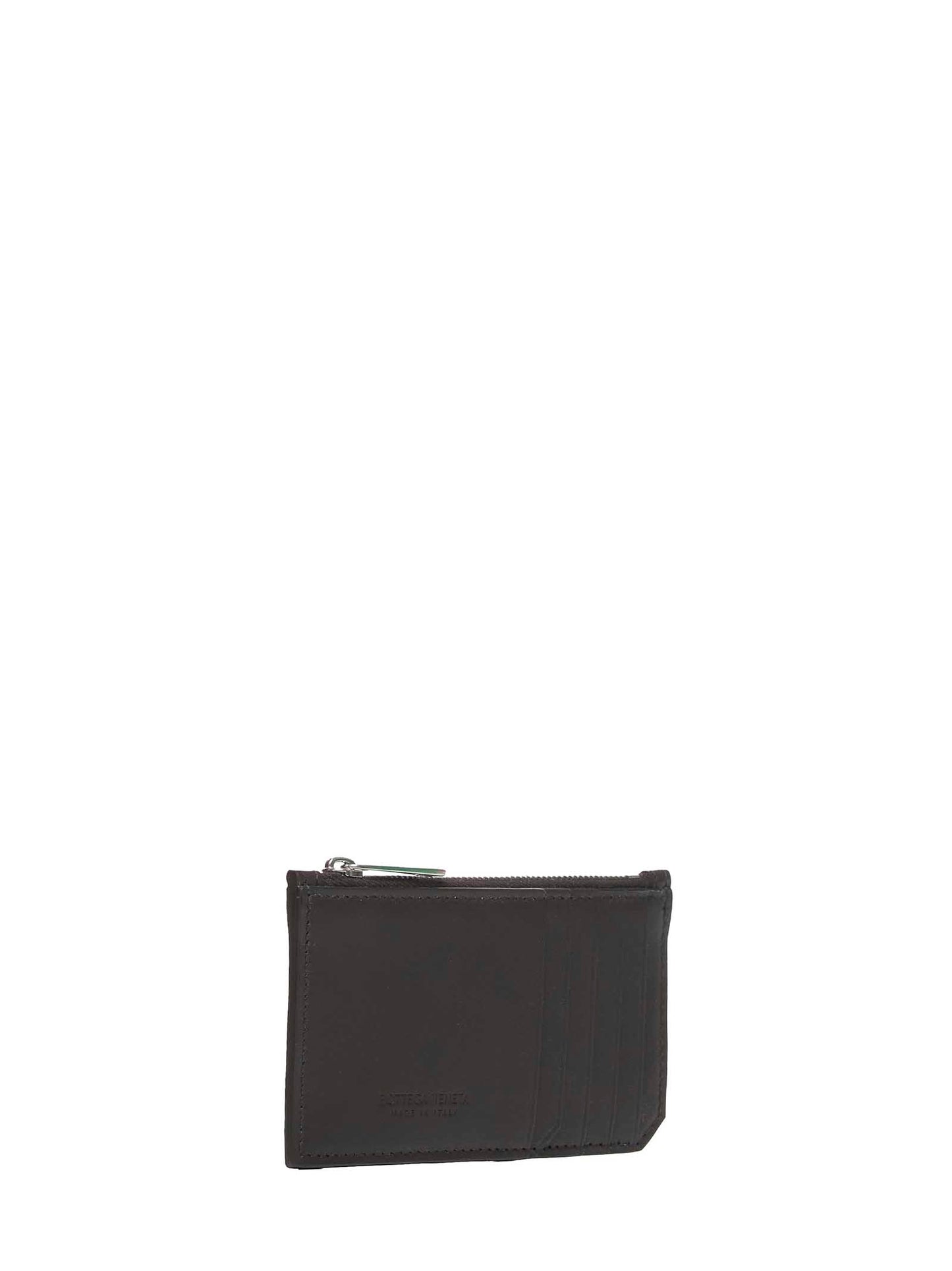 Portafoglio in pelle Intrecciato Piccolo con zip