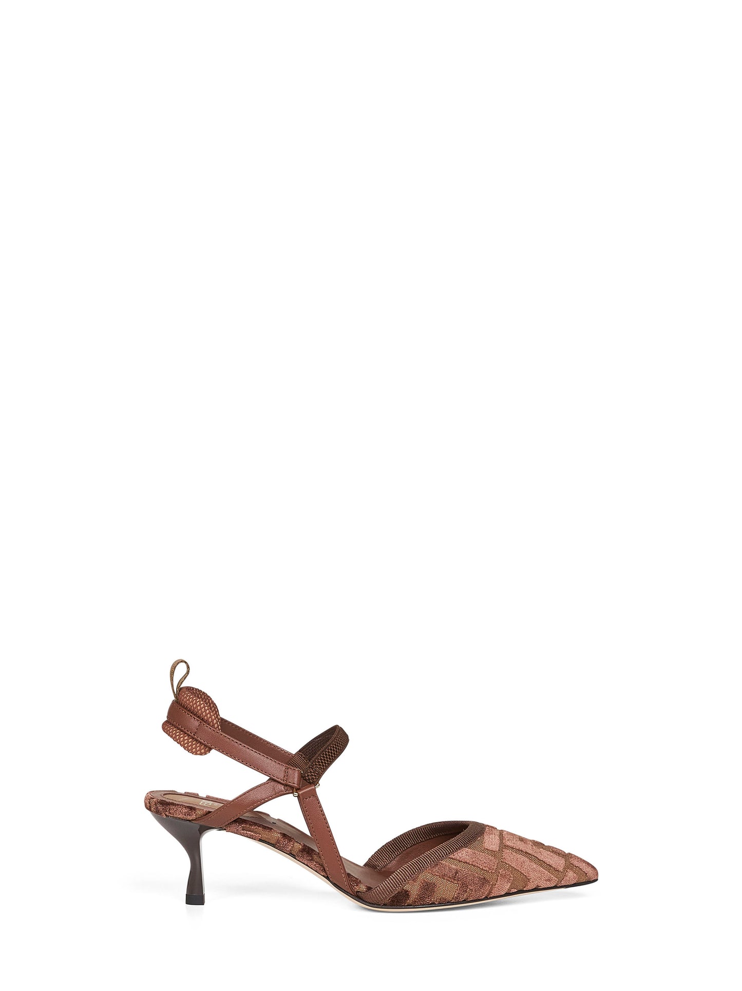 Slingback Colibrì Lite in velluto FF marrone