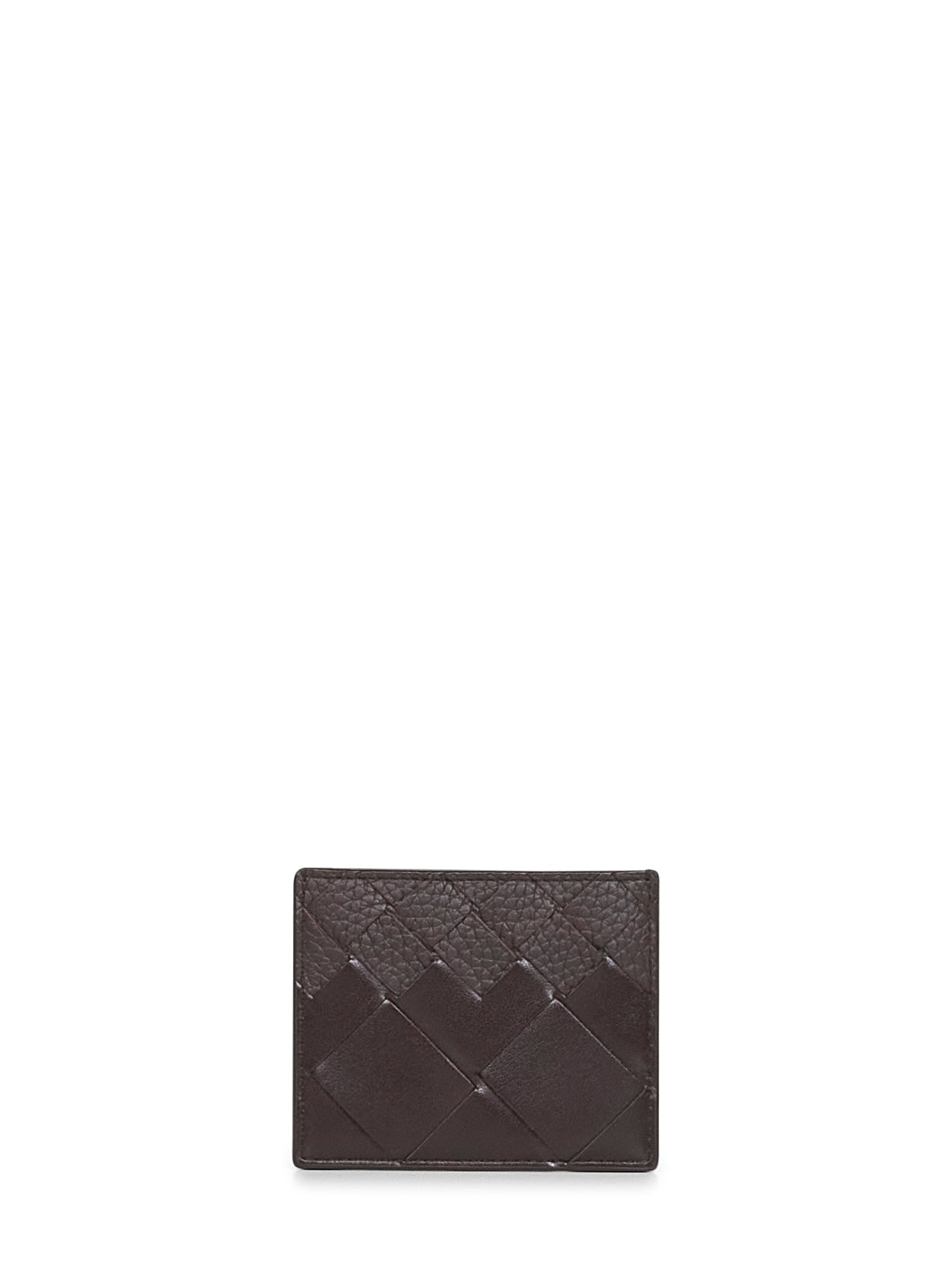 Porta carte di credito Intrecciato marrone