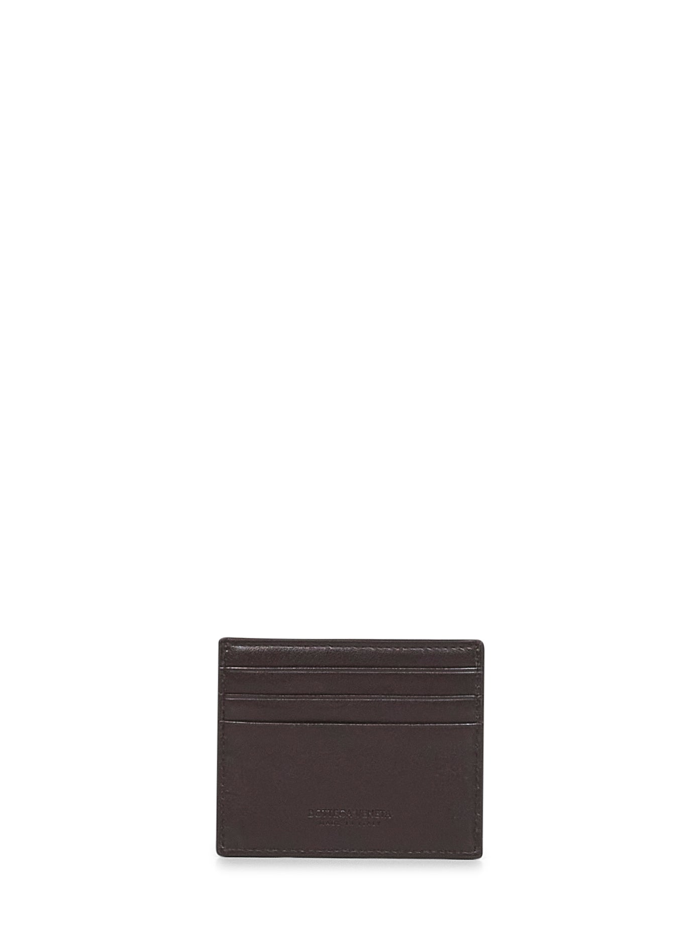 Porta carte di credito Intrecciato marrone