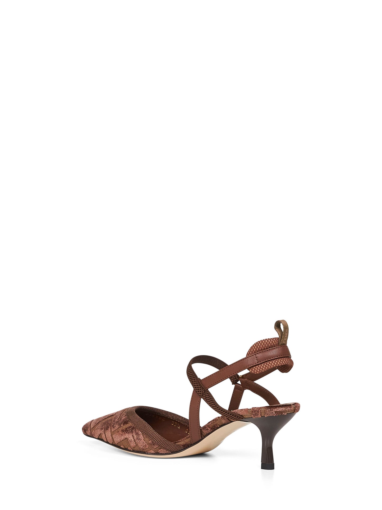 Slingback Colibrì Lite in velluto FF marrone