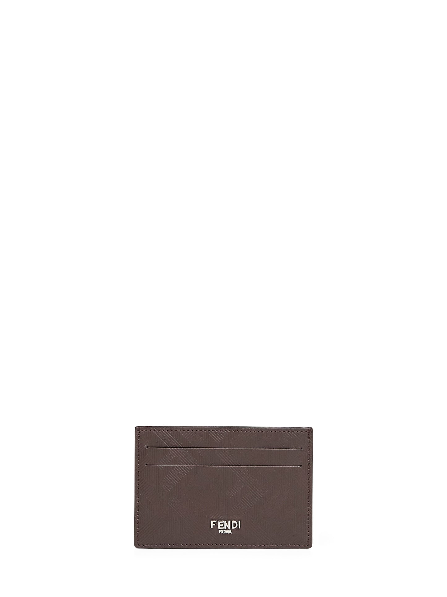 Brown Fendi Shadow Slim card holder
