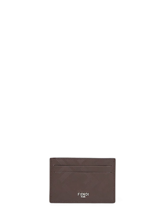 Brown Fendi Shadow Slim card holder