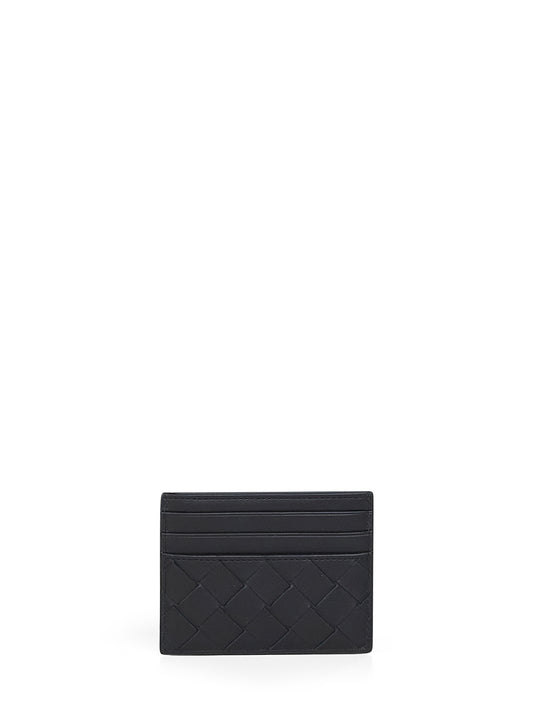 Black Intrecciato credit card case