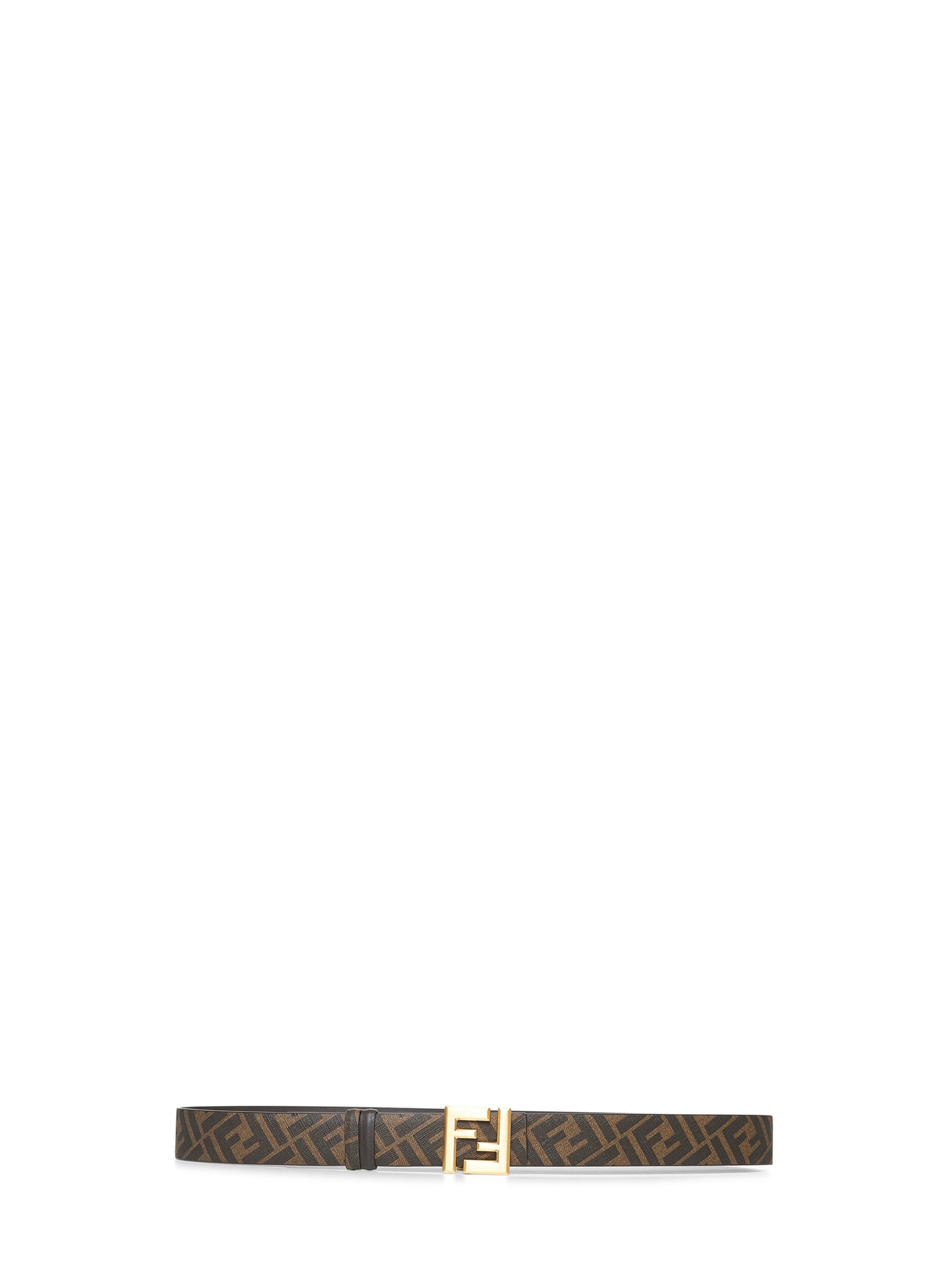 Cintura reversibile Squared FF marrone