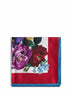 Flower bouquet print silk twill scarf