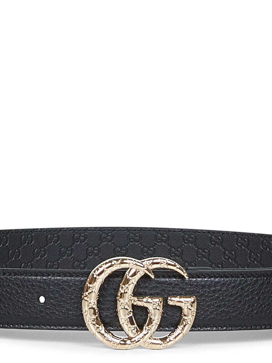 Black GG Marmont thin belt