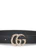Black GG Marmont thin belt