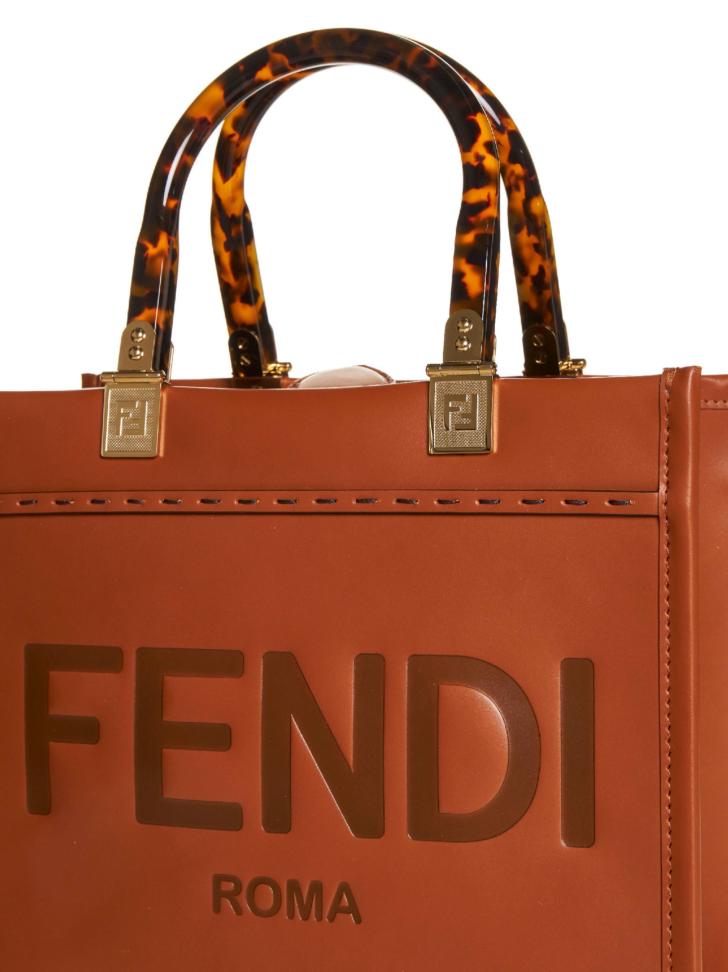 Fendi "Sunshine Small" in pelle marrone