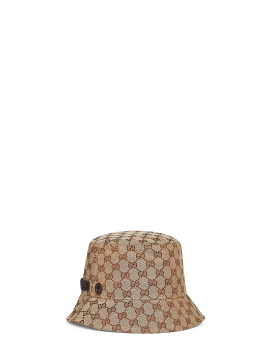 GG canvas bucket hat with tie