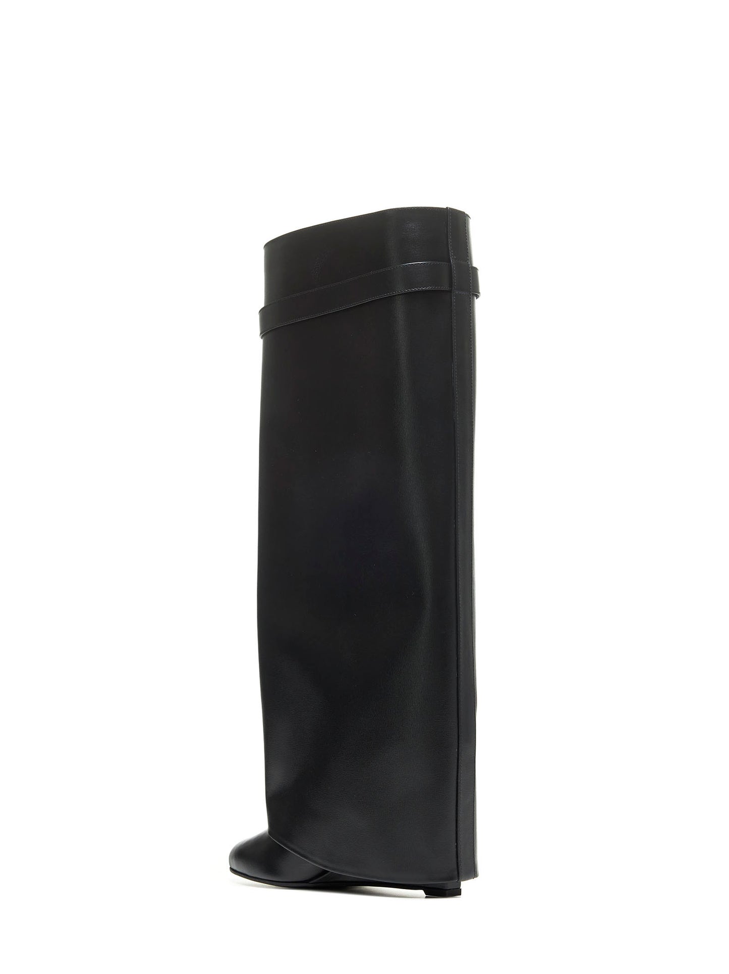 Black leather Shark Lock boots