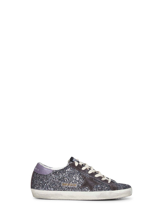 Light anthracite glitter Super-Star sneakers