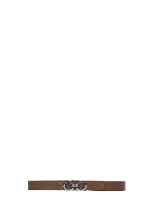 Gancini reversible leather belt by Ferragamo