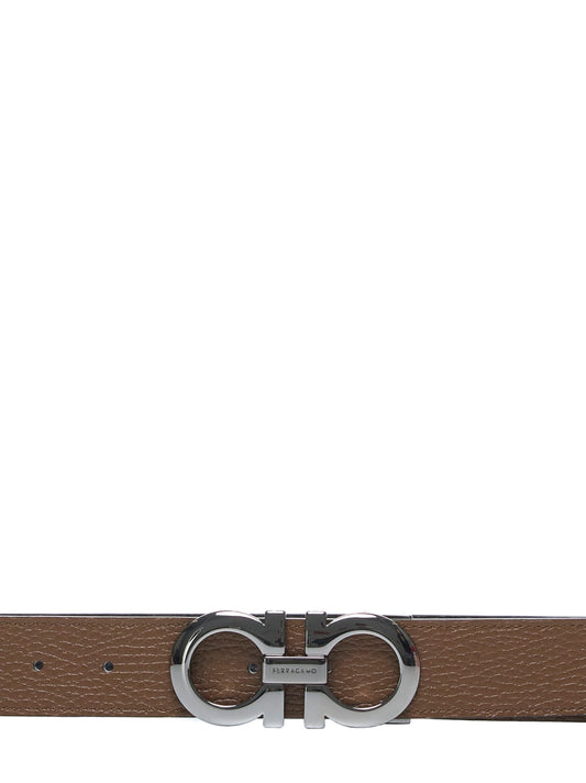 Gancini reversible leather belt by Ferragamo