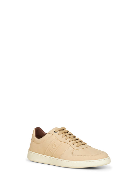 Beige nubuck Adam low-top sneakers