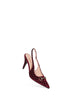 Burgundy slingback pumps with Horsebit