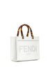 Shopper Fendi in pelle bianca