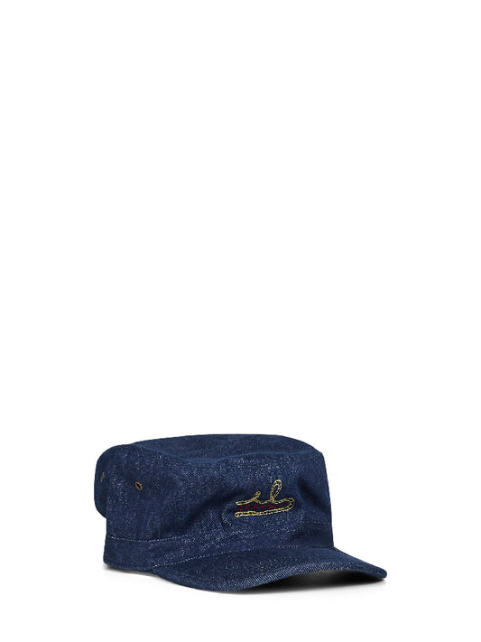 Cappello denim El Capitano by Giotto Calendoli, Handle With Freedom for Holy Caftan