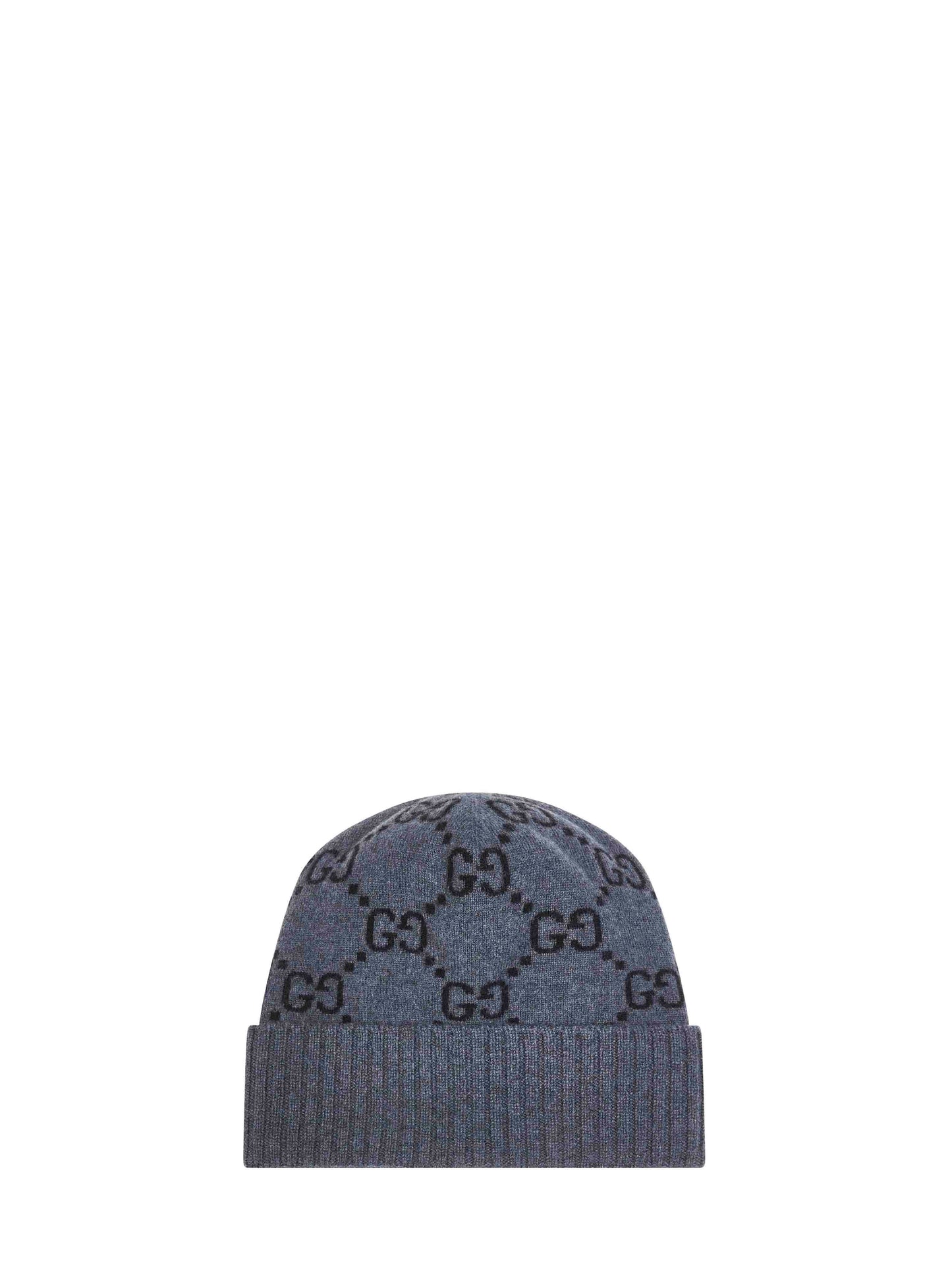 Grey GG cashmere beanie