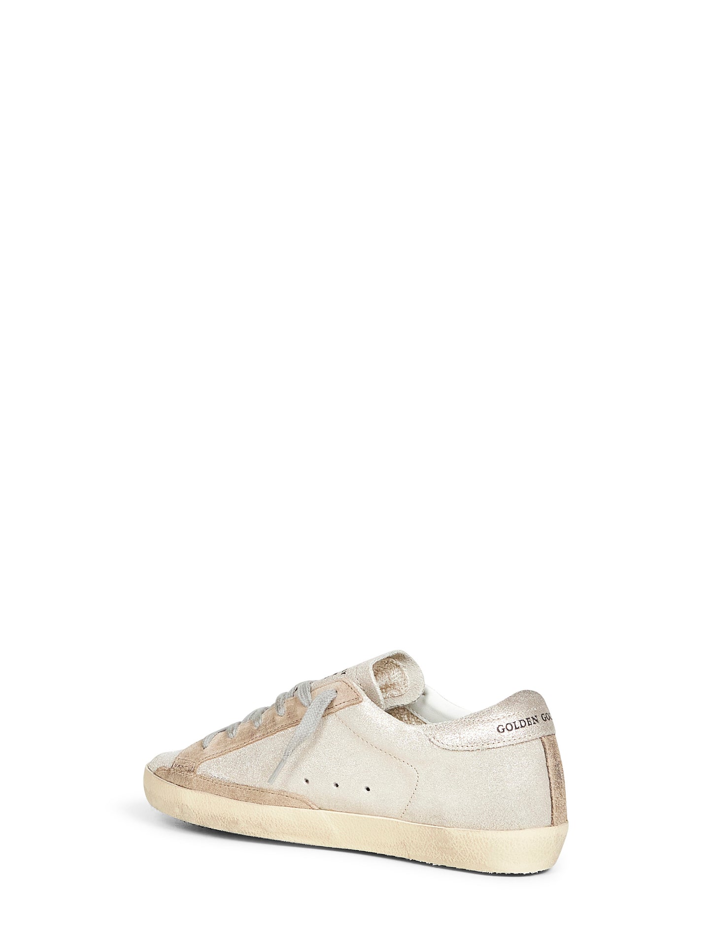 Platinum glitter fabric Super-Star sneakers