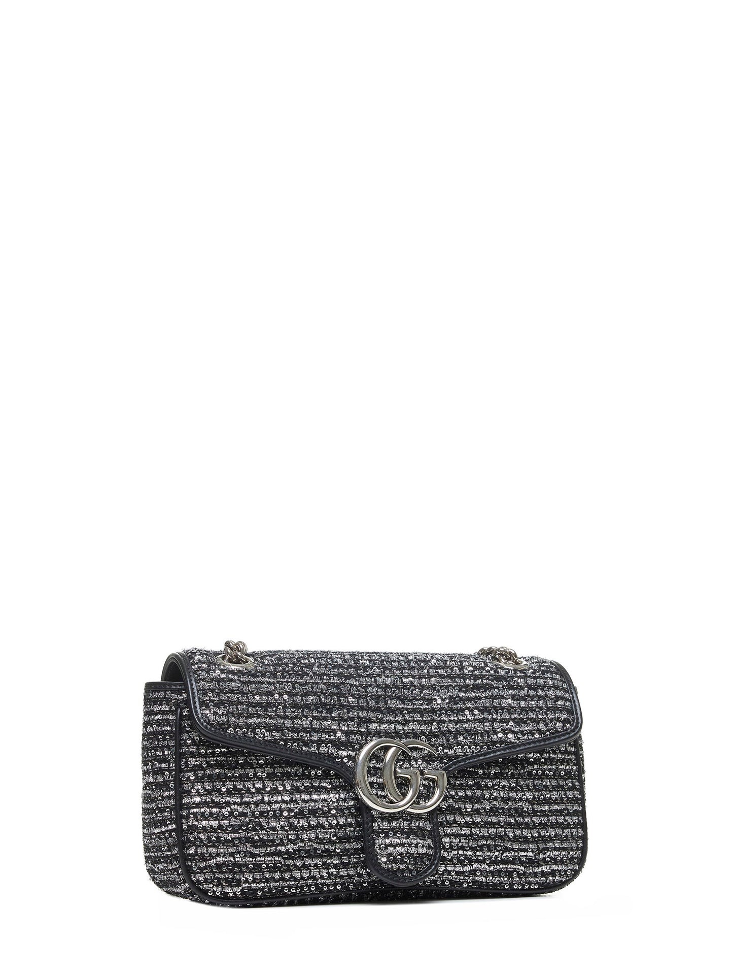 Borsa a spalla GG Marmont piccola nera