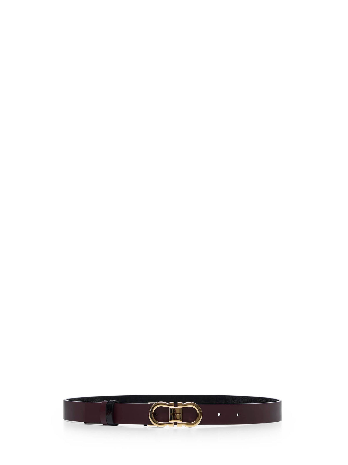 Black reversible Gancini belt