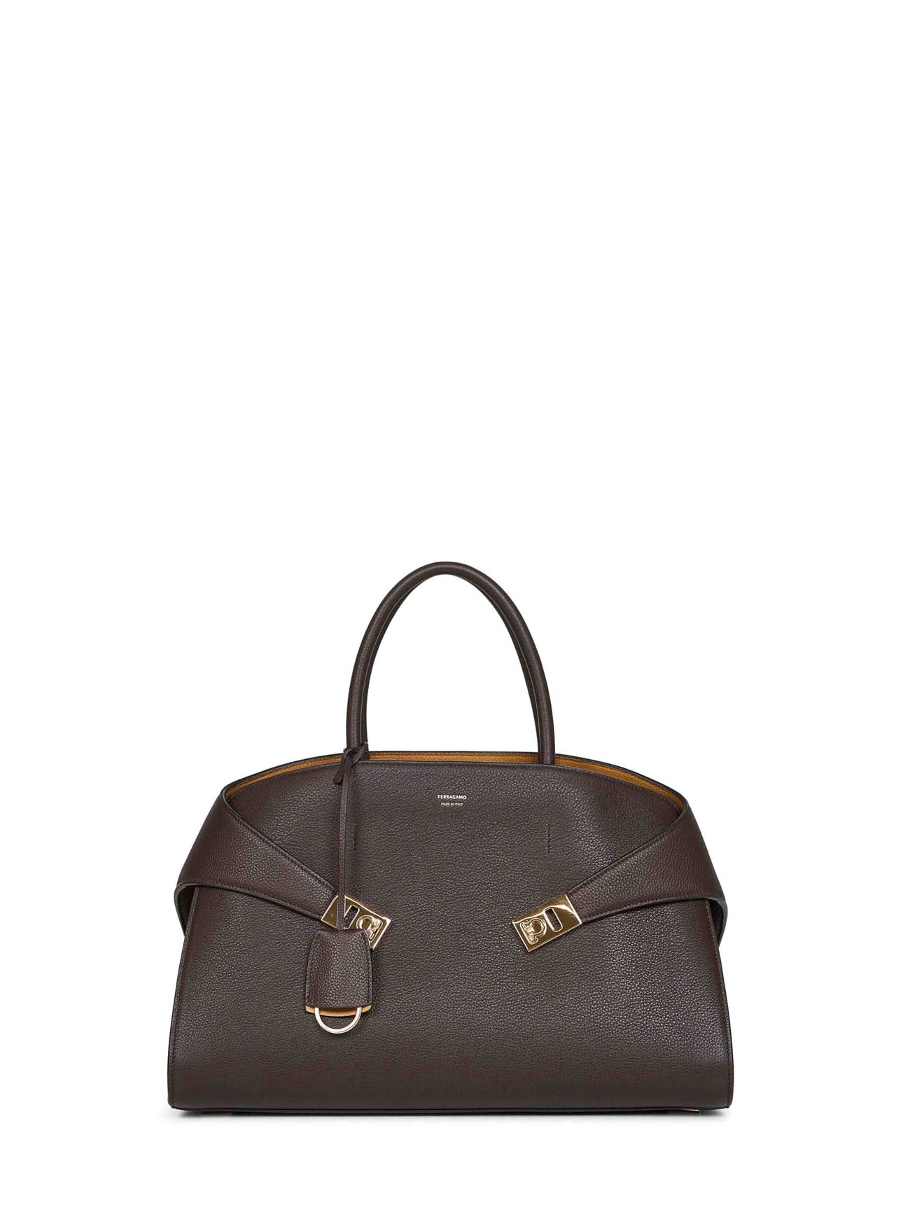 Brown Hug bicolor handbag (L)