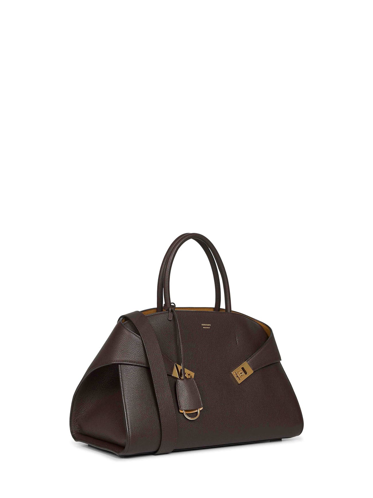 Brown Hug bicolor handbag (L)