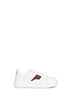 White leather sneakers with oversized sole