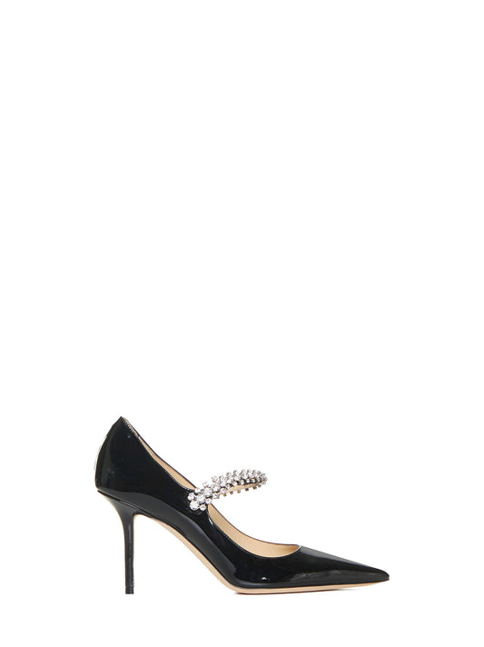 Bing crystals patent leather pumps