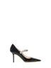 Bing crystals patent leather pumps